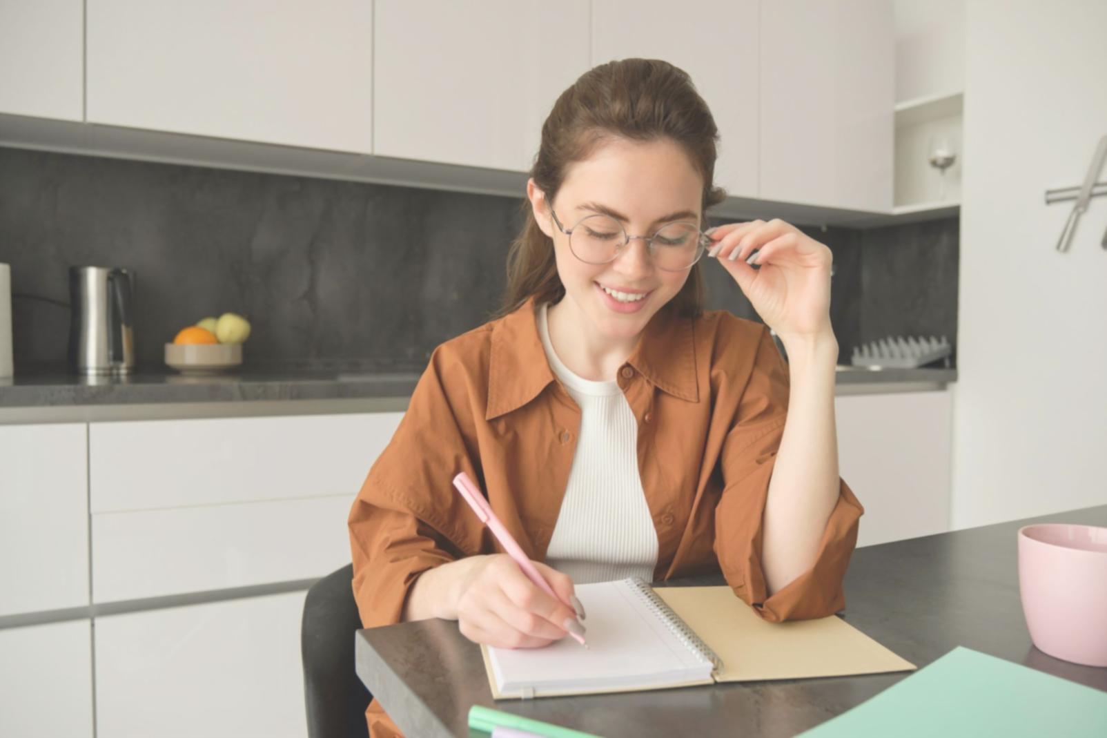 Financial planning workspace with budgeting materials and calculation tools